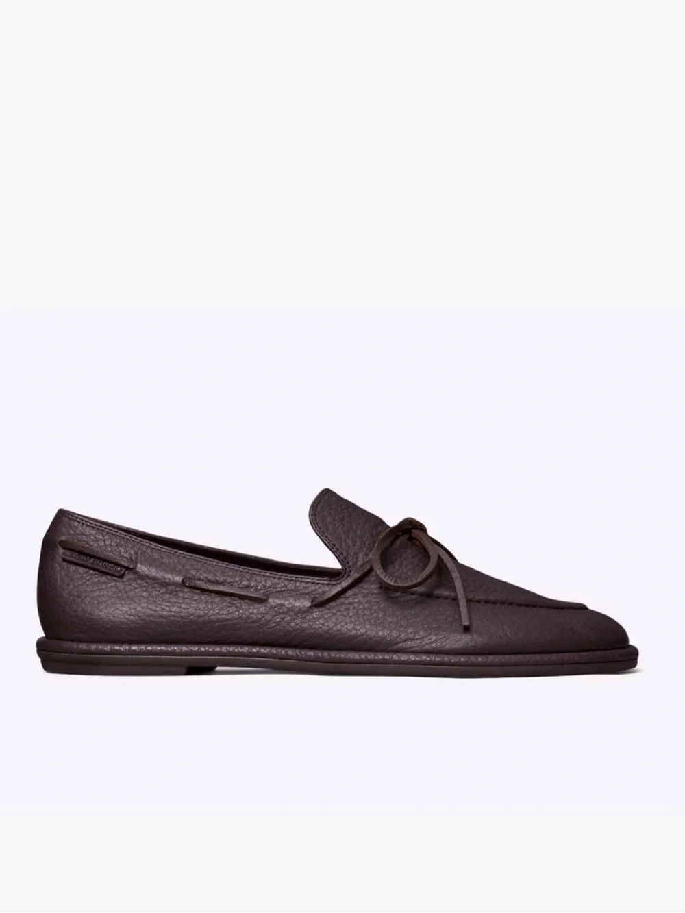 TORY BURCH The Boaty Brown Leather Boat Shoes 6.5